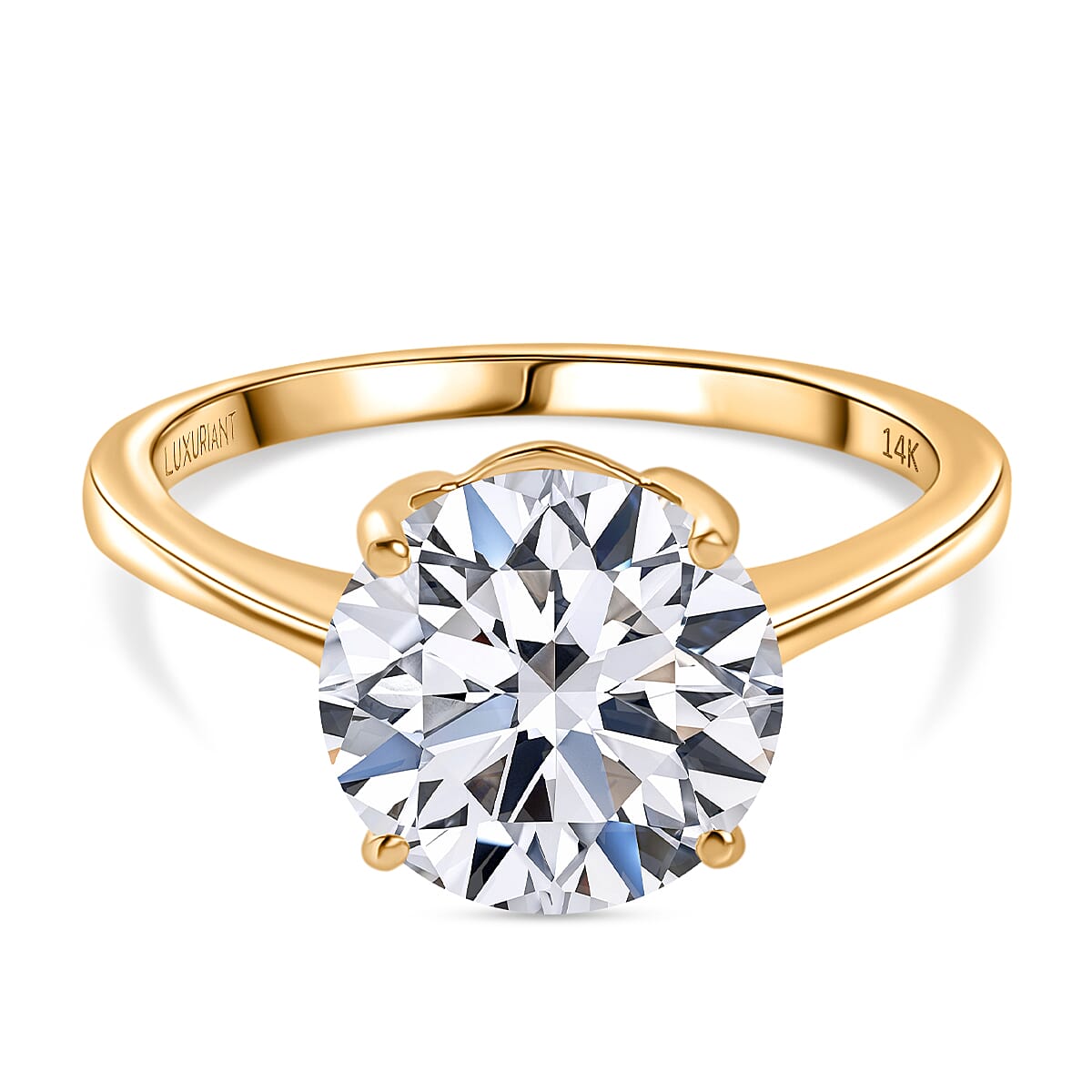 LUXURIANT 3 Ct. Lab Grown Diamond Solitaire Ring in 14K Gold, IGI Certified