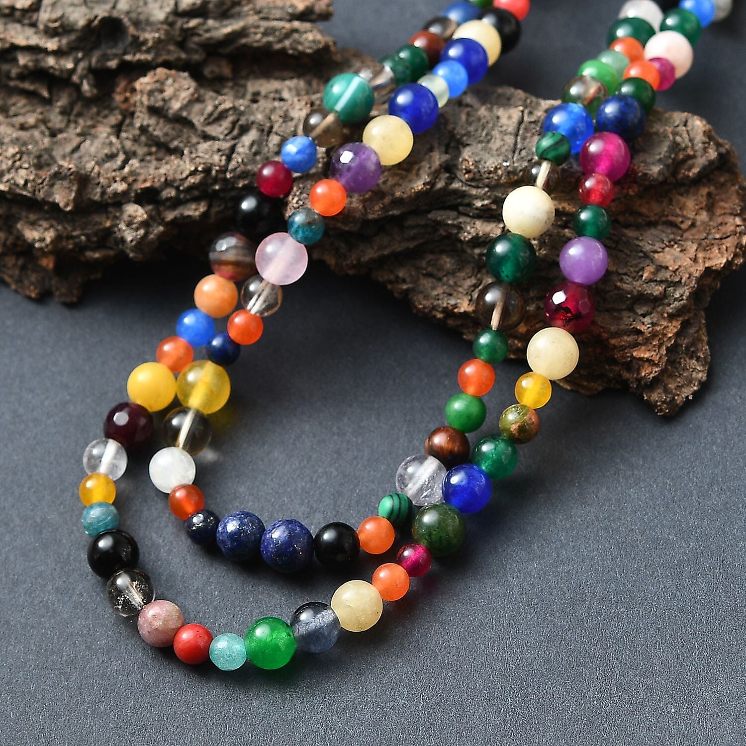 Aurora Collection-Multi Gemstones Necklace (Size 50) 300.00 Ct.