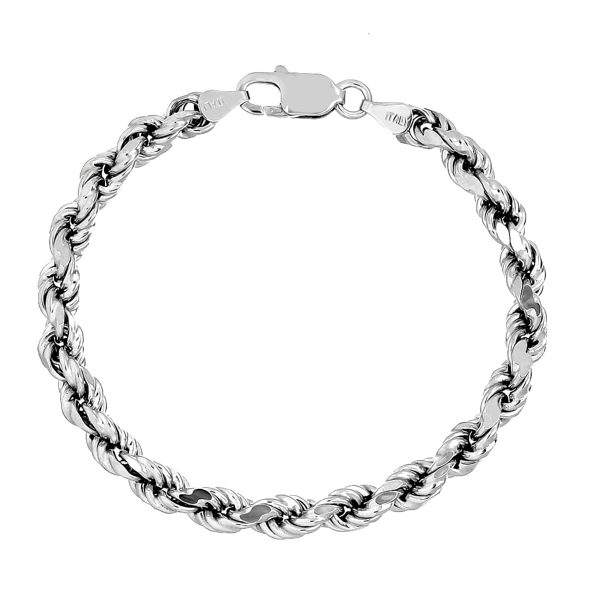 Sterling Silver Bracelet (Size 7.5) with Lobster Clasp, Silver Wt. 8.60 Gms.