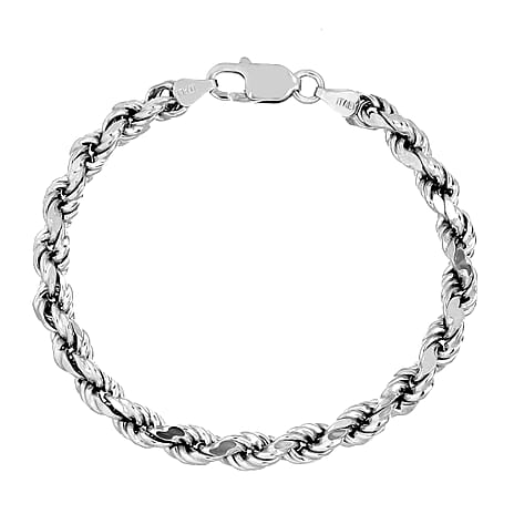 Sterling Silver Bracelet (Size 7.5) with Lobster Clasp, Silver Wt. 8.60 Gms.