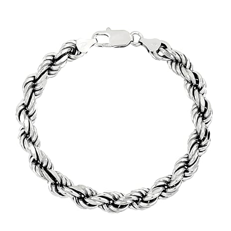 Sterling Silver Bracelet (Size 7.5) with Lobster Clasp, Silver Wt. 15.00 Gms.