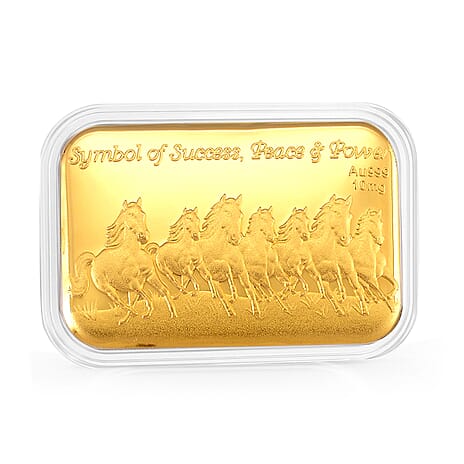 24K Gold (99.9% Purity) Embossed Seven Horses Collectable