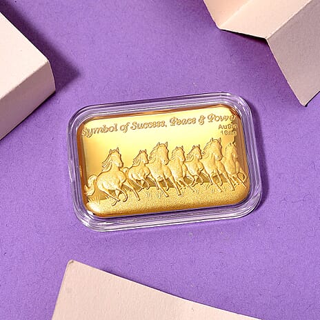 24K Gold (99.9% Purity) Embossed Seven Horses Collectable