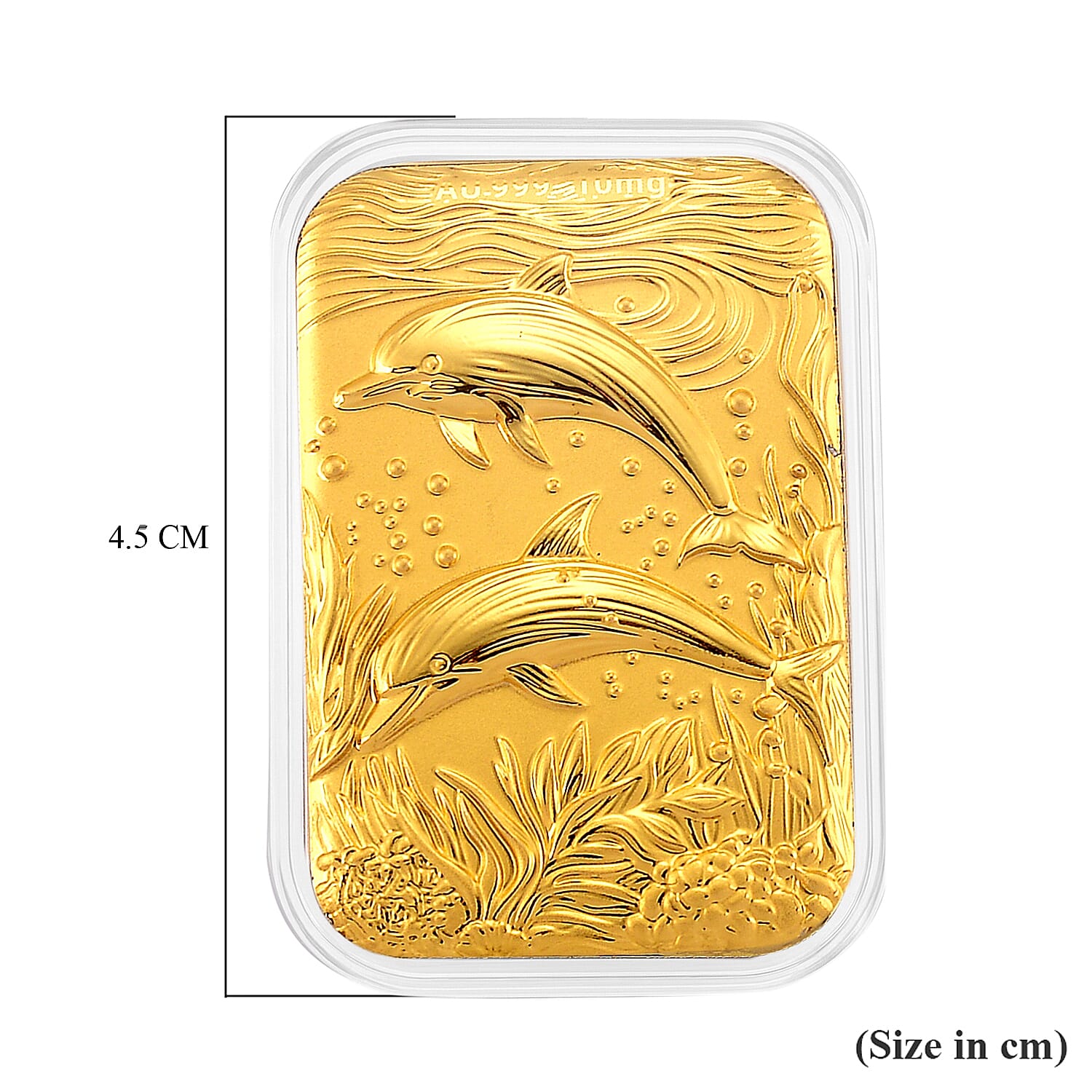24K Yellow Gold Embossed Dual Dolphin Collectable