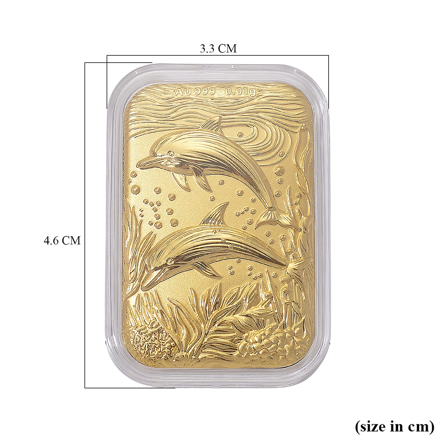 24K Yellow Gold Embossed Dual Dolphin Foil