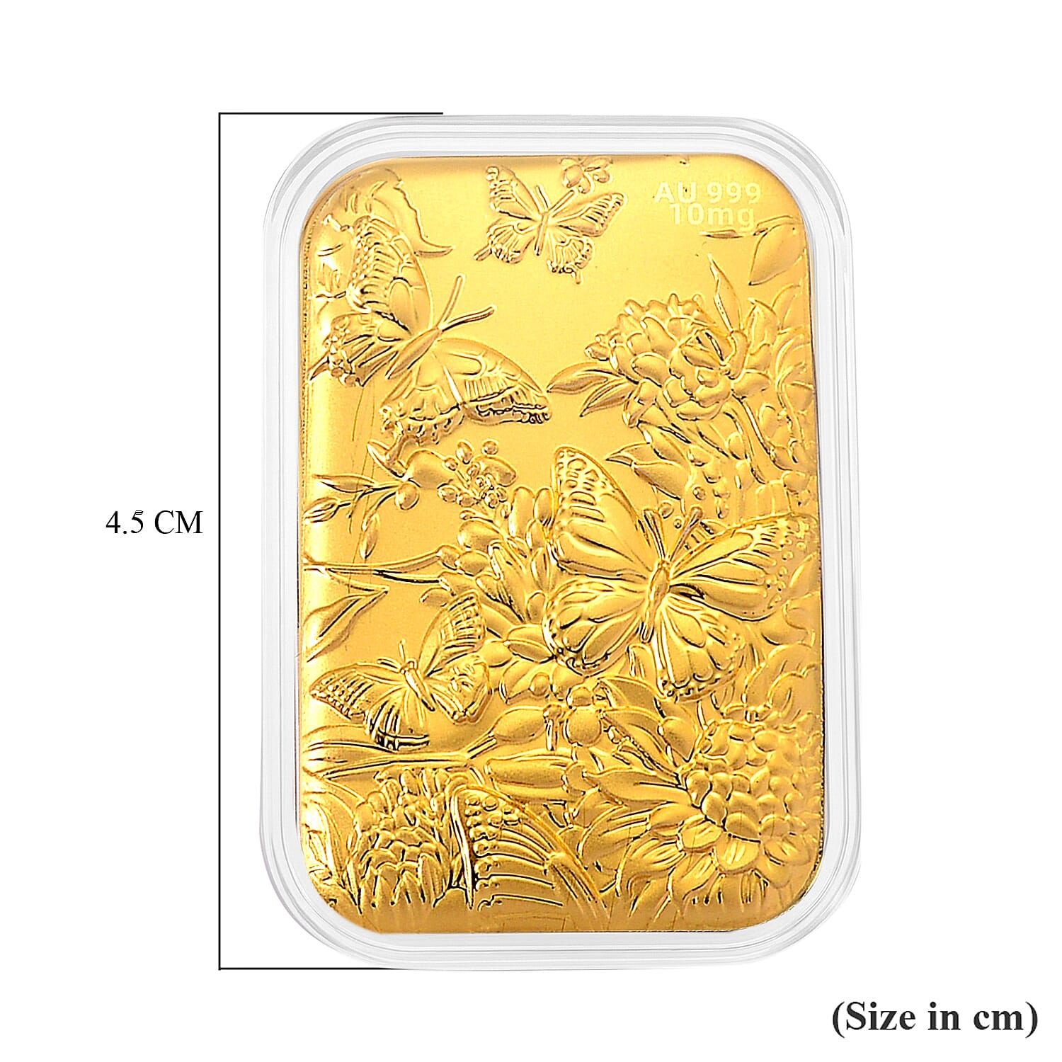 24K Yellow Gold Embossed Butterfly Garden Foil