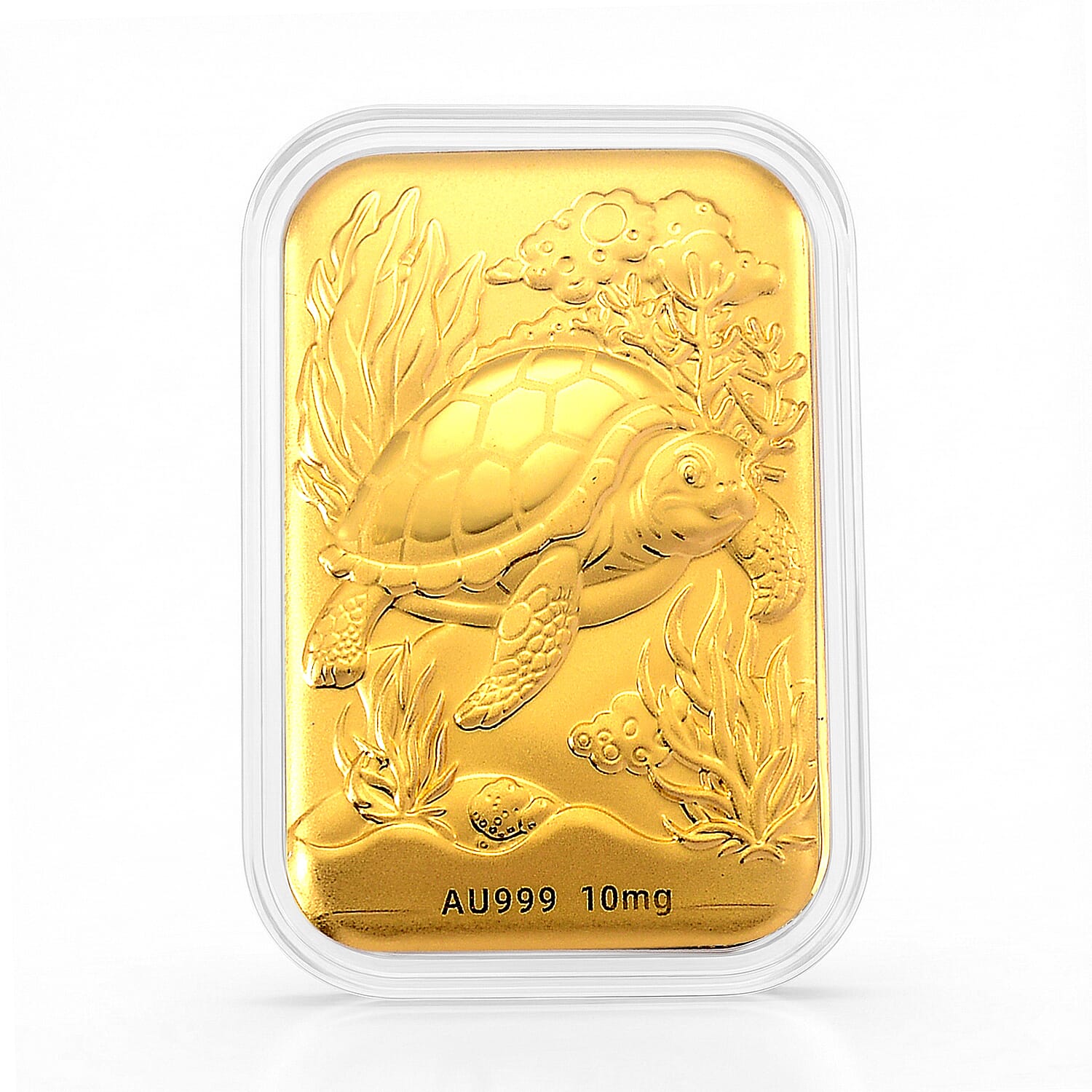 24K Yellow Gold Embossed Sea Turtle Foil