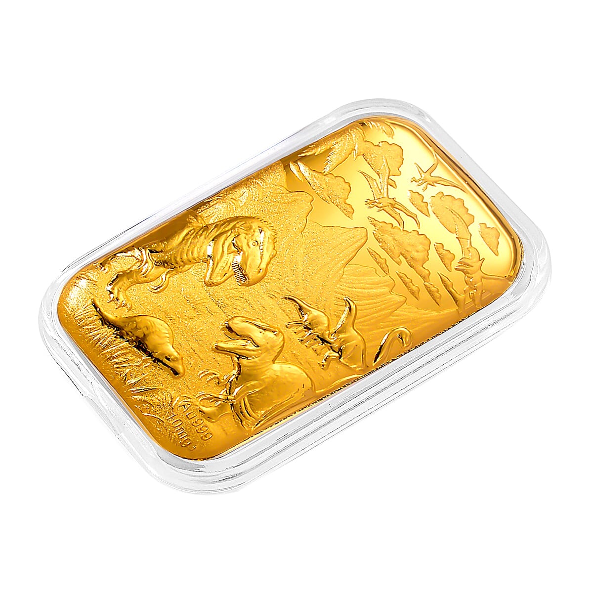 24K Yellow Gold Jurassic Age of Dinosaurs Collectible