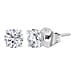 Moissanite Solitaire Stud Push Post Earring in Rose Gold Plated Sterling Silver 0.88 Ct.