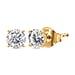 Moissanite Solitaire Stud Push Post Earring in Rose Gold Plated Sterling Silver 0.88 Ct.