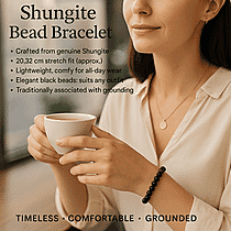 Natural Shungite Bracelet With Natural Shungite Palm Stone 1875.00 Ct