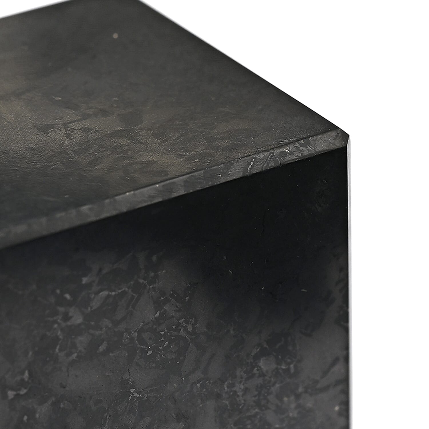 Natural Shungite Cube Presented In a Drawstring Velvet Pouch 600.00 Ct