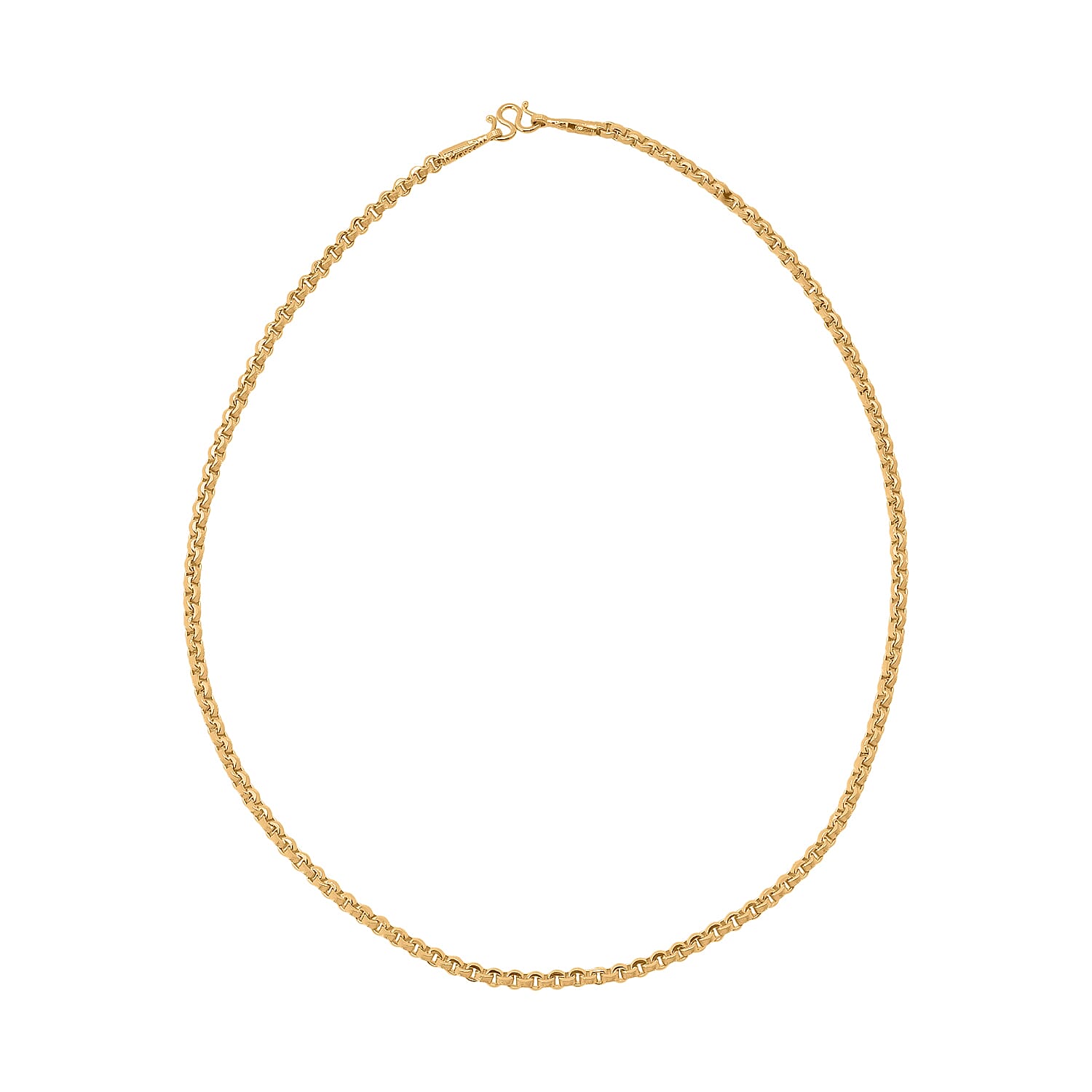 23K Yellow Gold ( 95.8% Purity) Designer Belcher Necklace (Size 18), Gold Wt. 4.00 Gms.