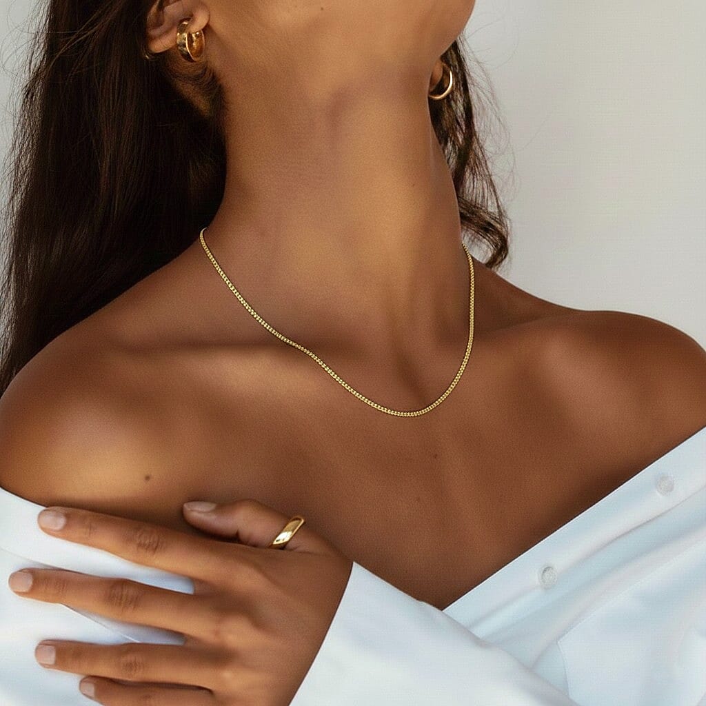 23K Yellow Gold ( 95.8% Purity) Designer Belcher Necklace (Size 18), Gold Wt. 4.00 Gms.