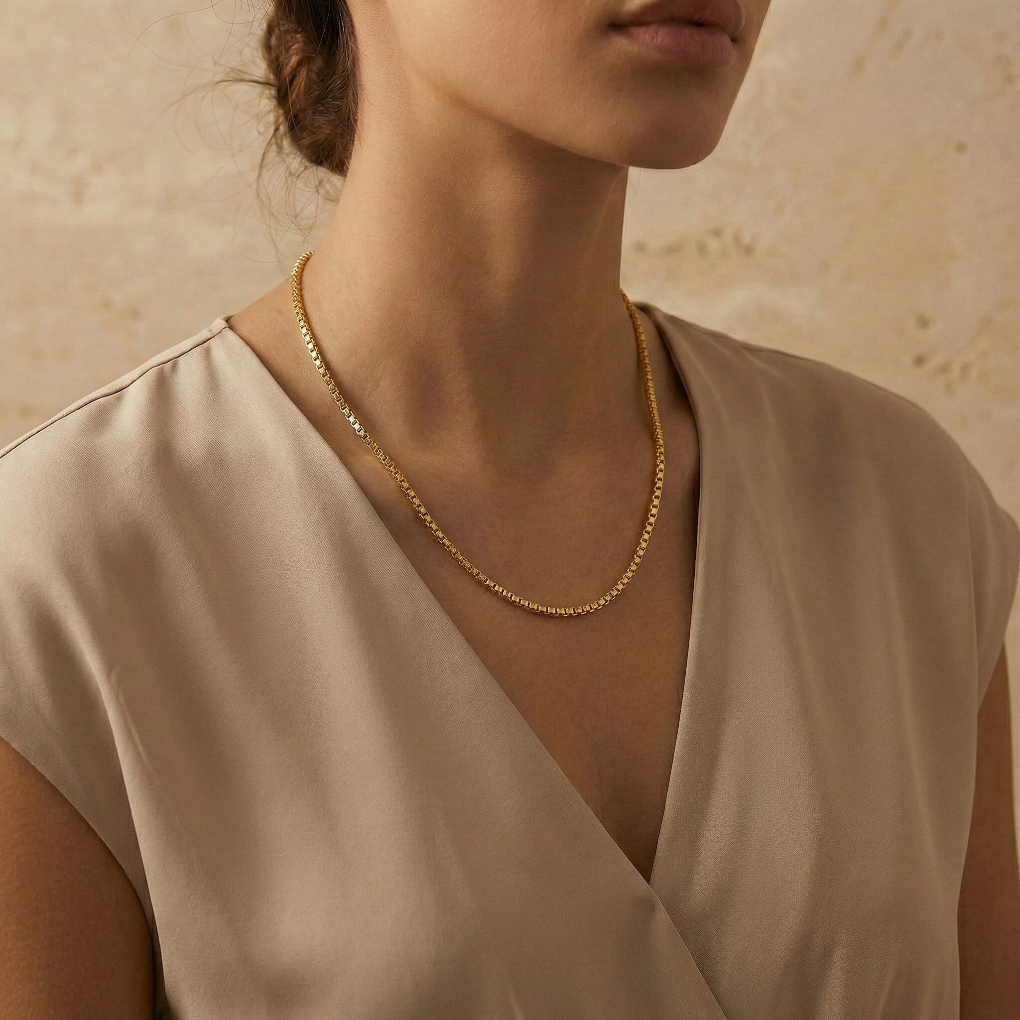 23K Yellow Gold ( 95.8% Purity) Designer Belcher Necklace (Size 18), Gold Wt. 4.00 Gms.