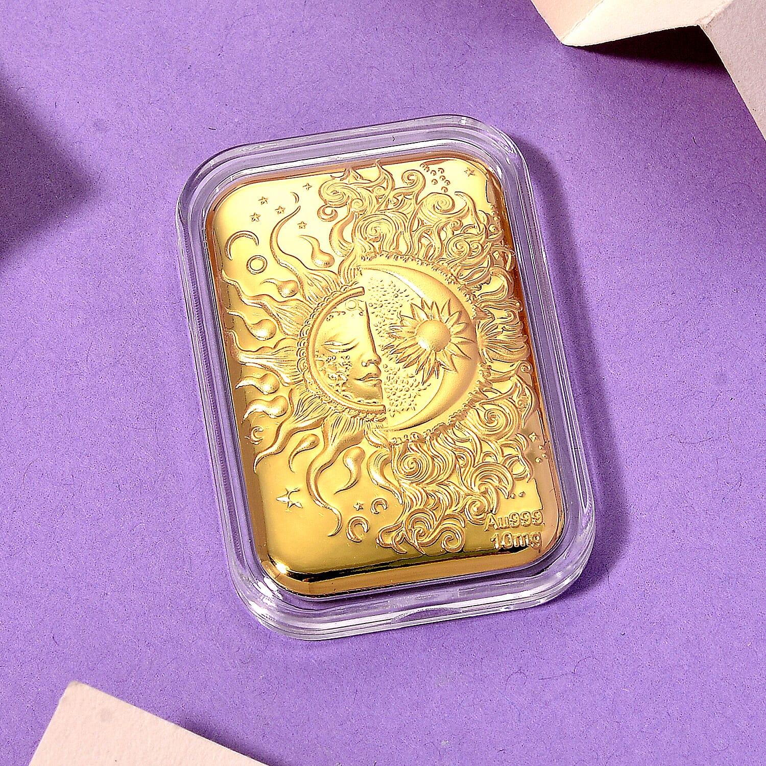 24K Yellow Gold Embossed Sun and Moon Foil (26x40.10 MM)