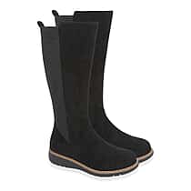 Emma Lisa Microfibre Long Leg Boots (Size 4) - Black