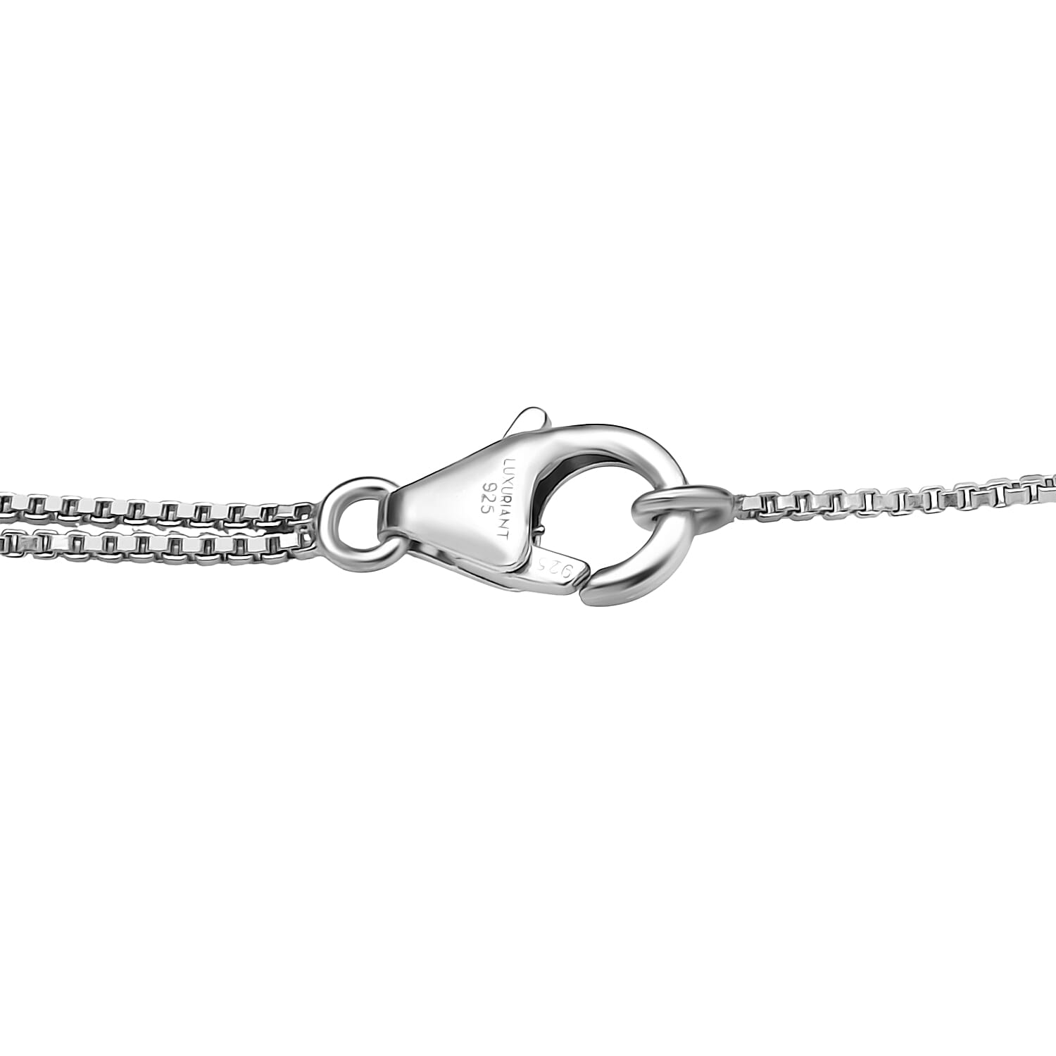 Lab Grown Diamond Fancy Necklace (Size - 20) in Rhodium OverlaySterling Silver  1.000  Ct.