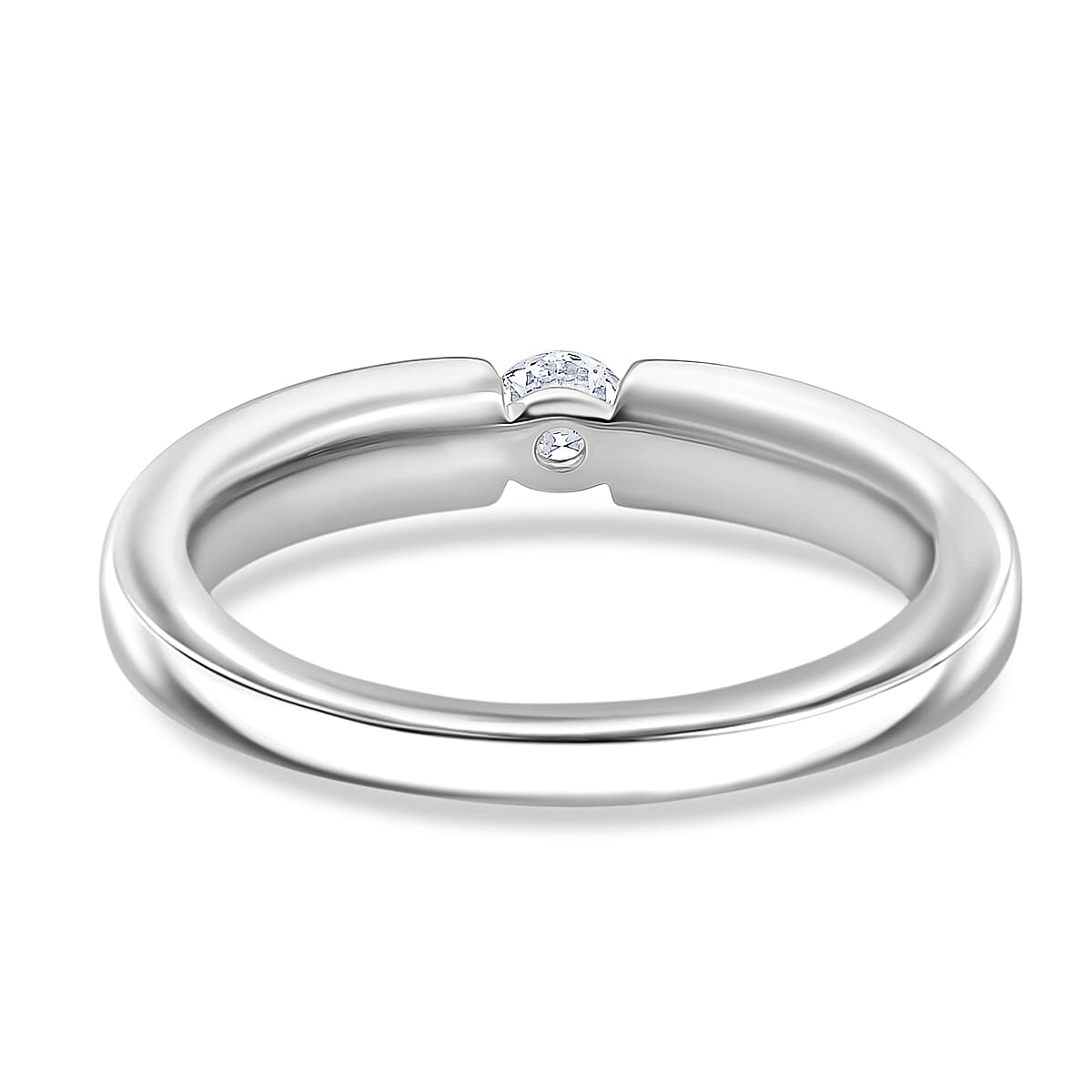 LUXURIANT Lab Grown Diamond (SI/GH) Solitaire Ring in Sterling Silver