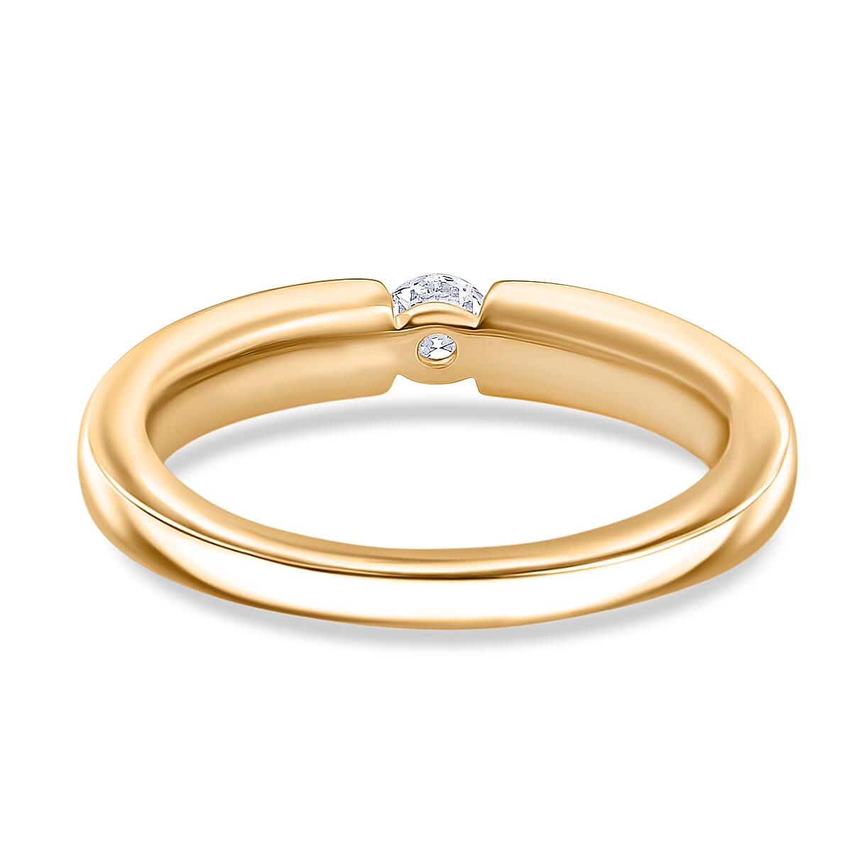 LUXURIANT Lab Grown Diamond (SI/GH) Solitaire Ring in Sterling Silver