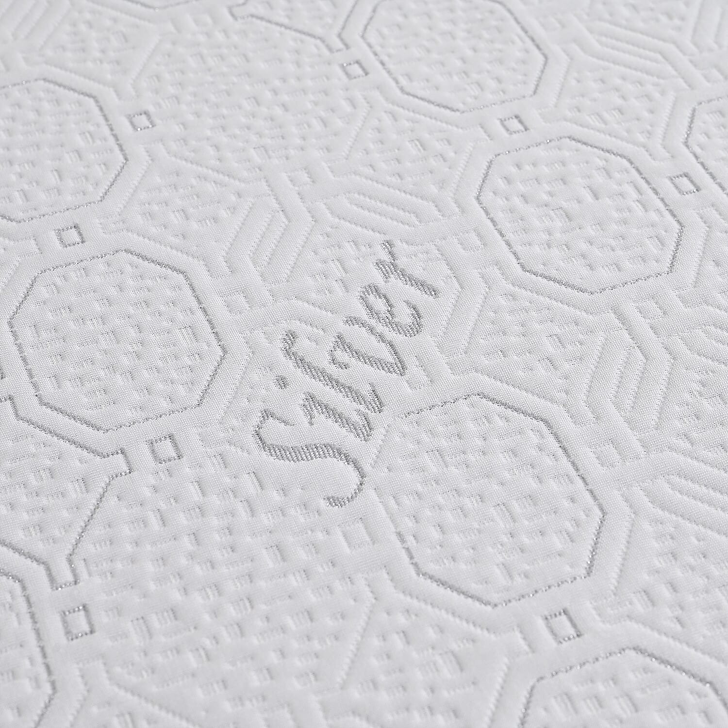 LIVMORE Silver-Infused Jacquard Waterproof Mattress Protector (Double, 190 x 135cm) - White