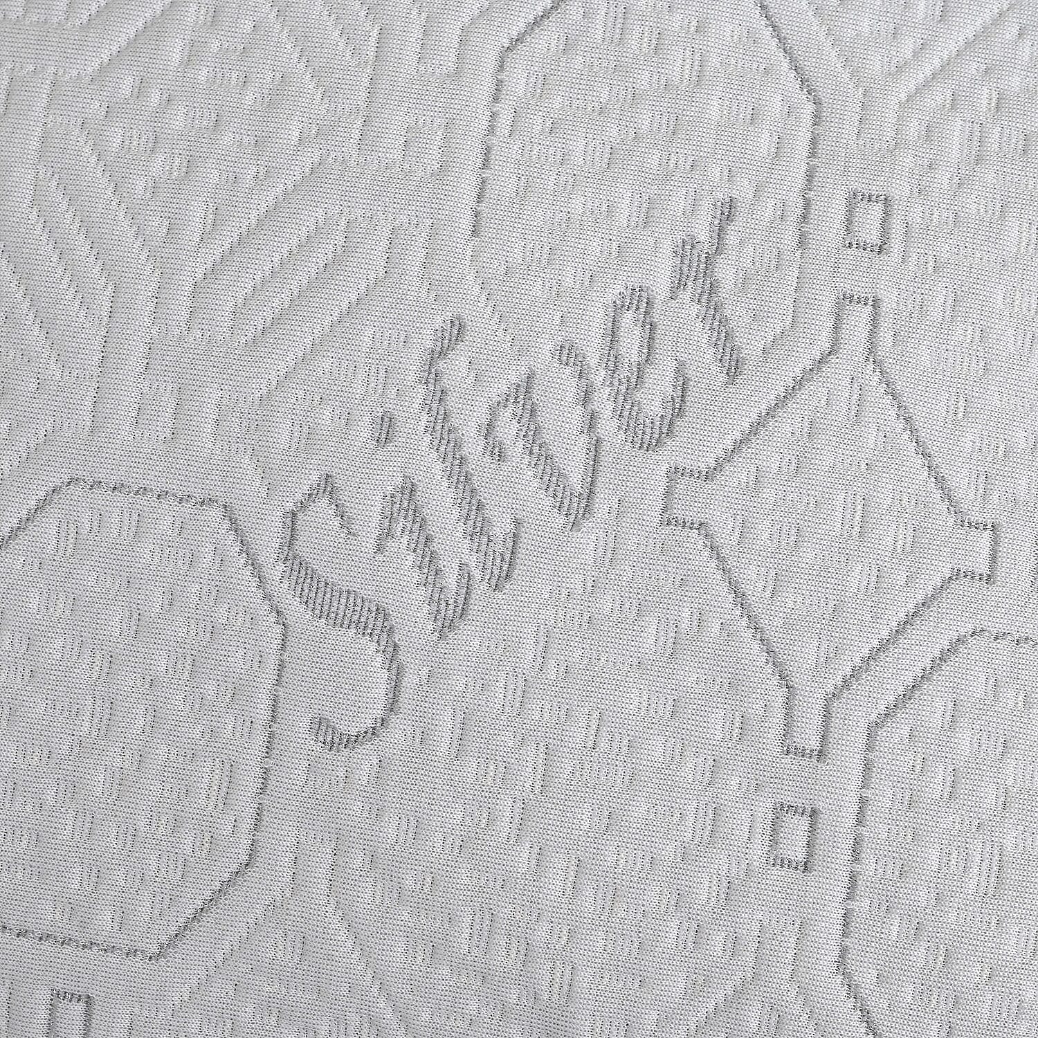 LIVMORE Silver-Infused Jacquard Waterproof Pillow Protector (50 x 75cm) - White