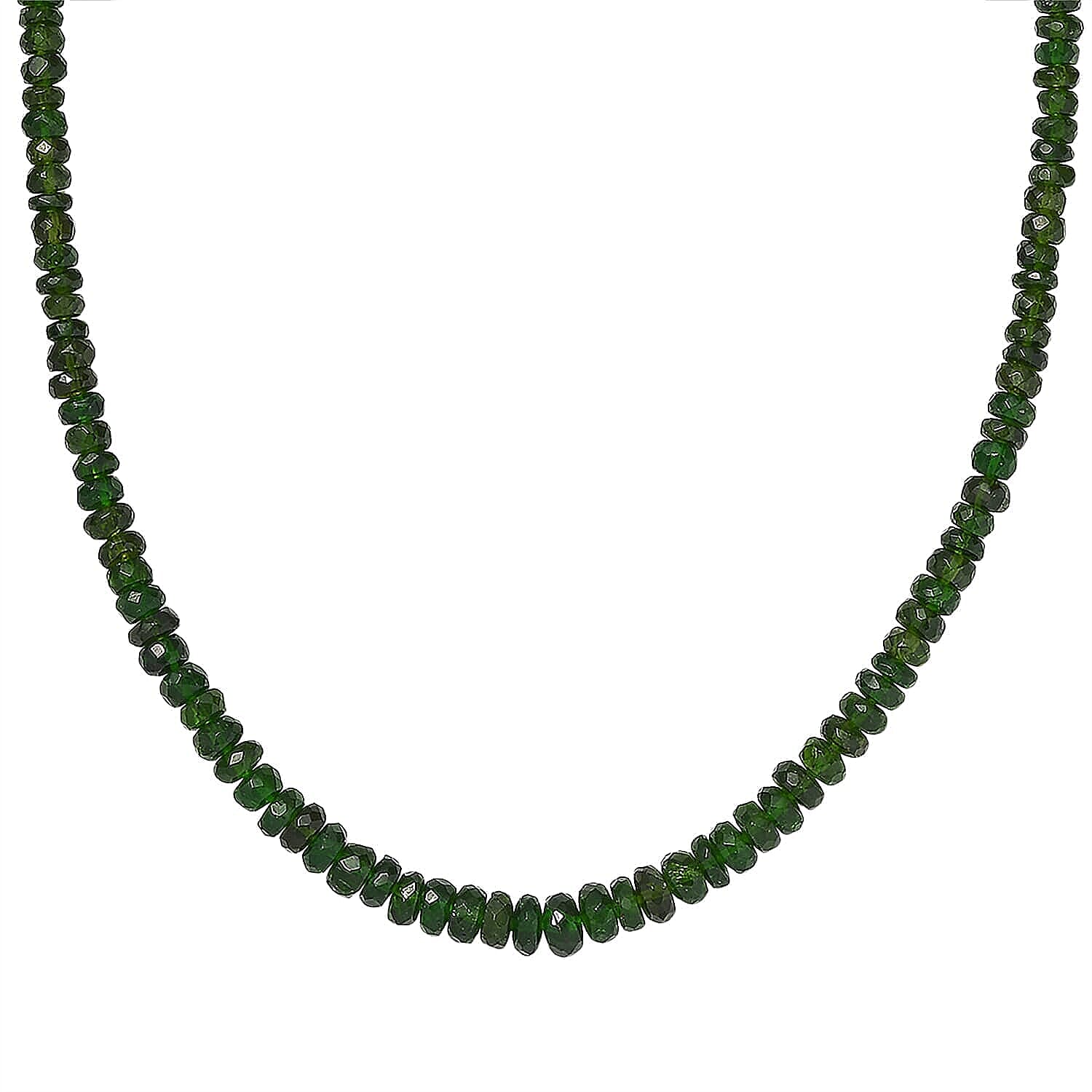Luxoro 10K Yellow Gold AA Natural Chrome Diopside Necklace (Size - 18), Gold Wt.0.68 Gms  112.000  Ct.