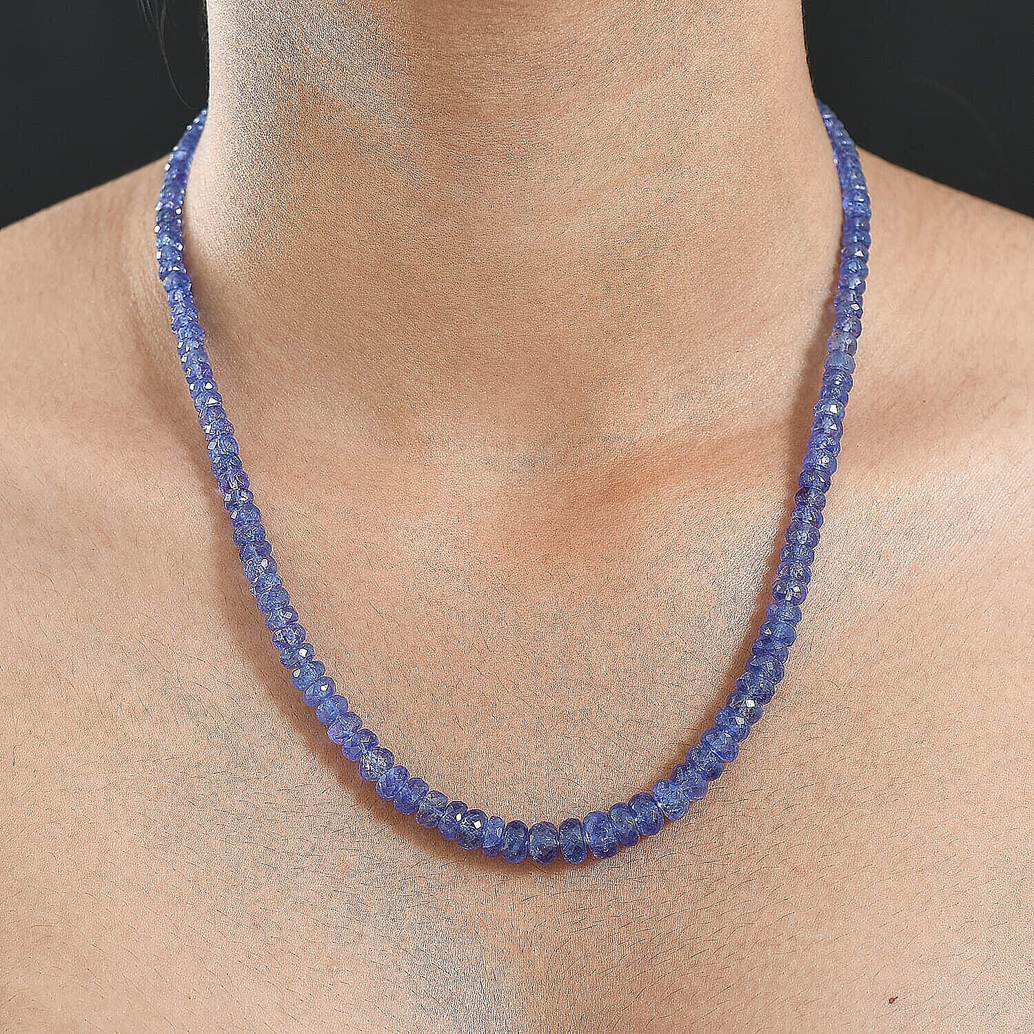 Luxoro 14K Yellow Gold AAA Tanzanite Necklace (Size - 18), Gold Wt.0.82 Gms  125.000  Ct.