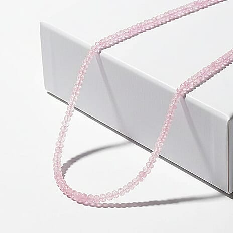 Luxoro 14K Rose Gold AAA Morganite Necklace (Size - 18), Gold Wt.0.82 Gms  110.000  Ct.