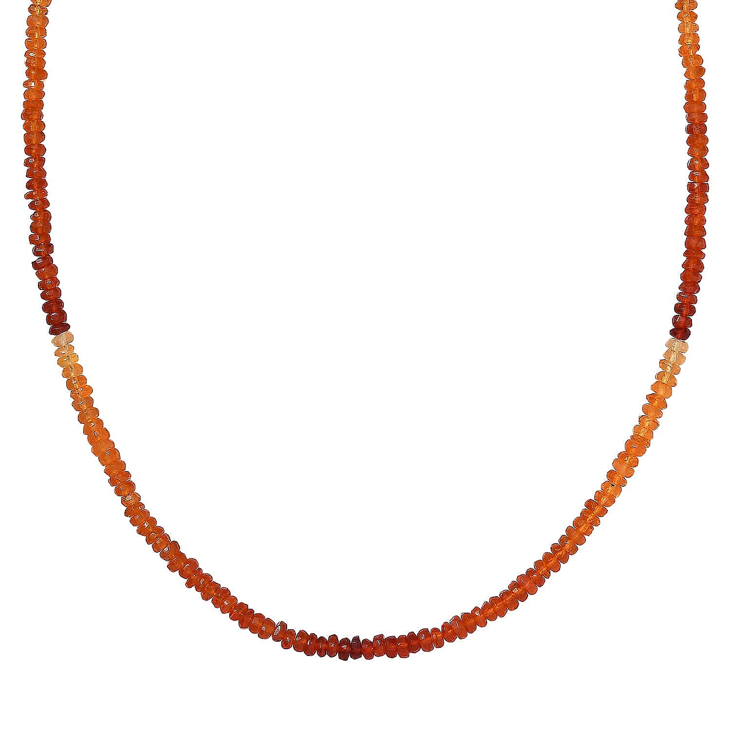 Luxoro 10K Yellow Gold AAA Fire Opal Necklace (Size - 18), Gold Wt.0.68 Gms  25.000  Ct.