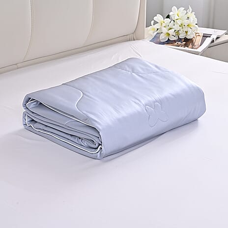 Livmore Cooling Silk Quilt (135 x 200 cm) - Light Grey