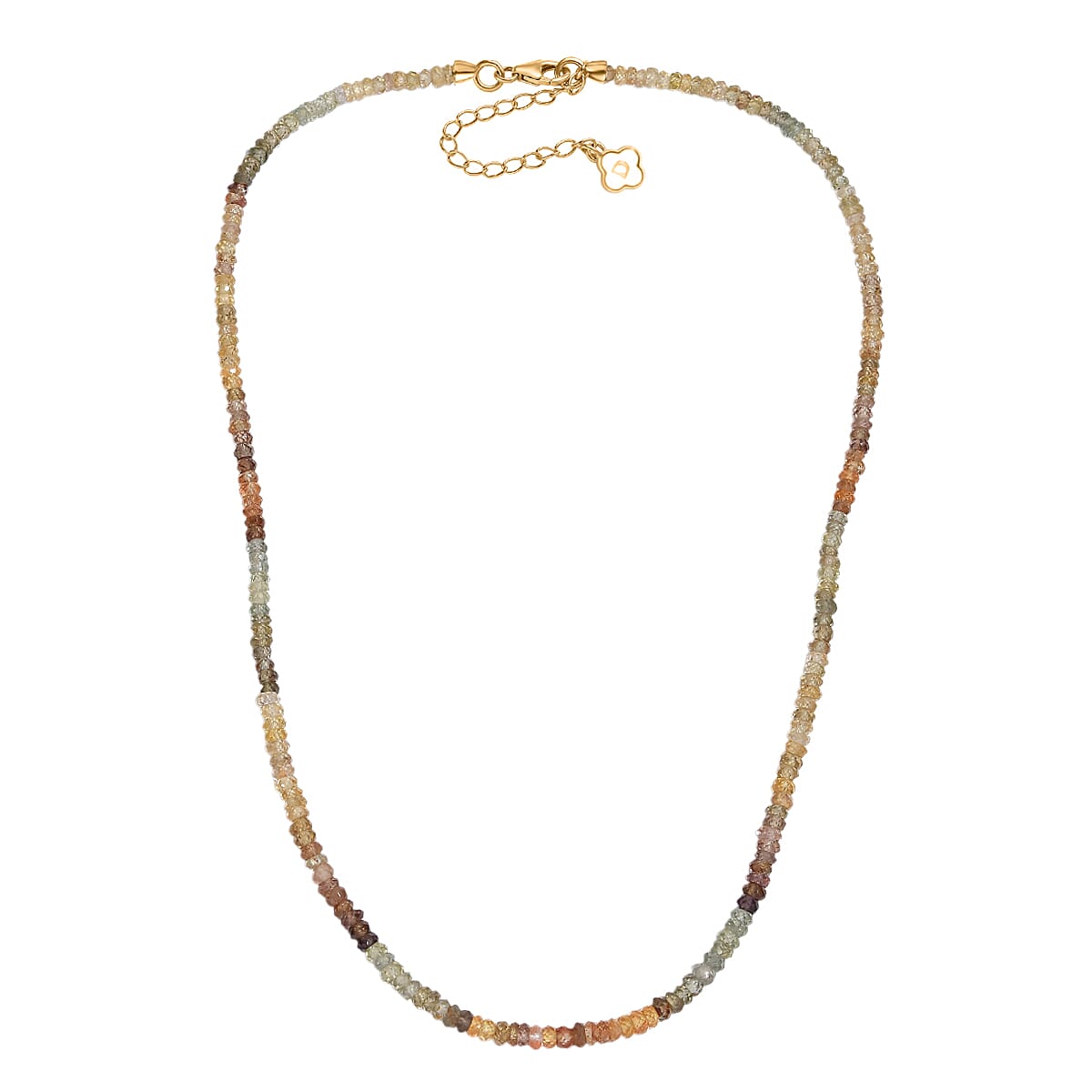 D'Joy Golden Zircon Necklace (Size - 18) in 18K YG VermeilSterling Silver  85.000  Ct.