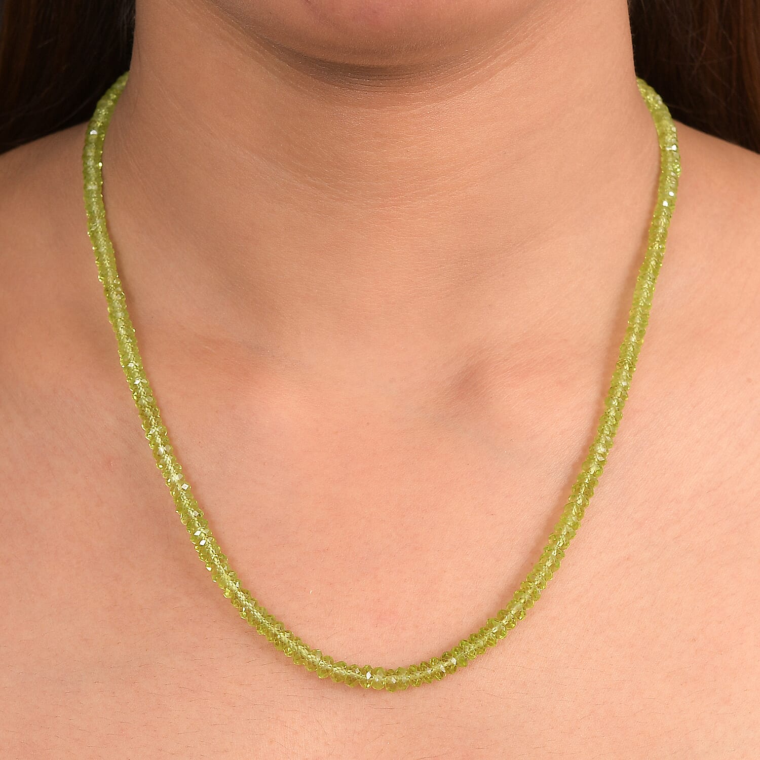 D'Joy Peridot Necklace (Size - 18) in 18K YG VermeilSterling Silver  75.000  Ct.