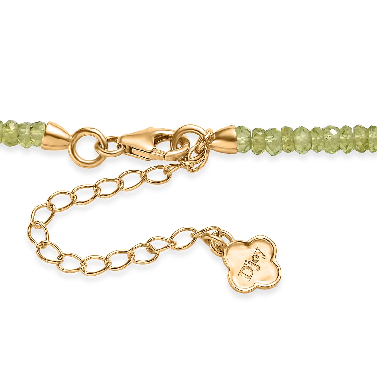 D'Joy Peridot Necklace (Size - 18) in 18K YG VermeilSterling Silver  75.000  Ct.