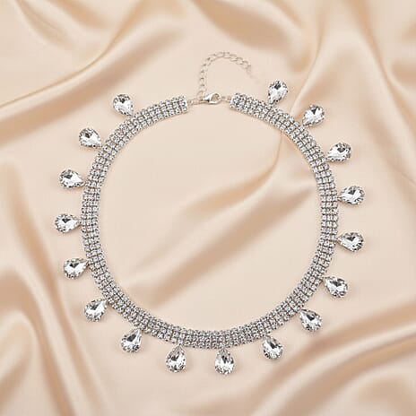 New York Closeout - Golconda Diamond Colour Crystal Necklace (Size - 16-3)