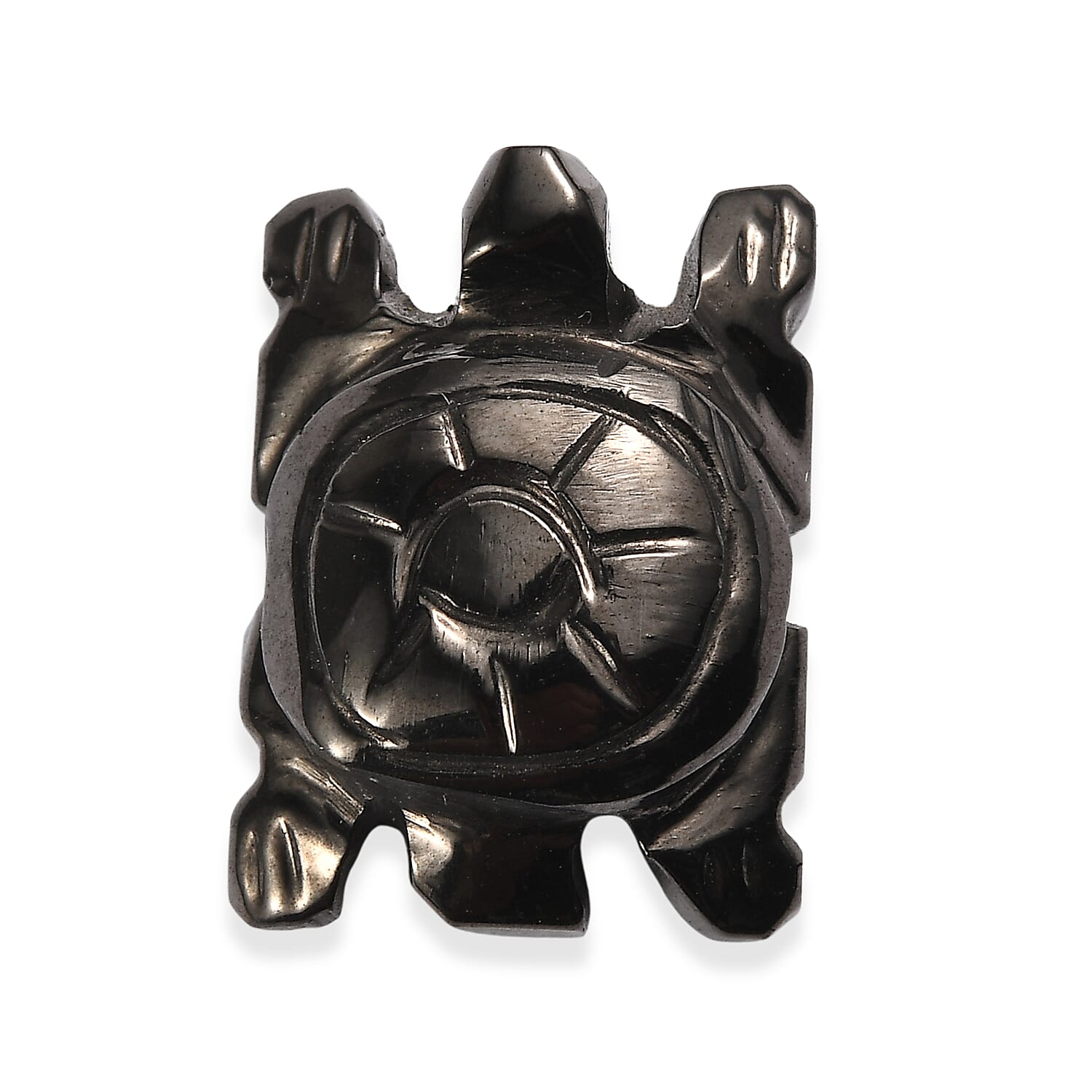Silver Shungite Turtle Carving 8.03 Ct.