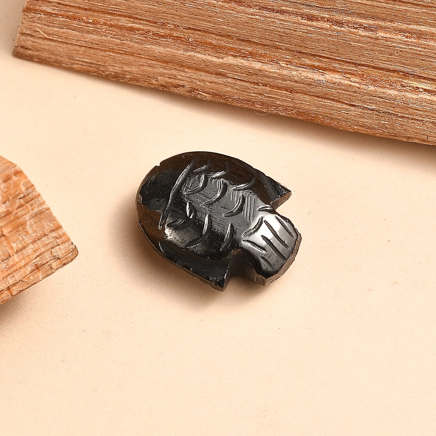 Silver Shungite Fish Carving 5.97 Ct.