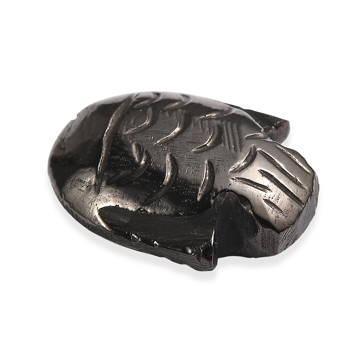 Silver Shungite Fish Carving 5.97 Ct.