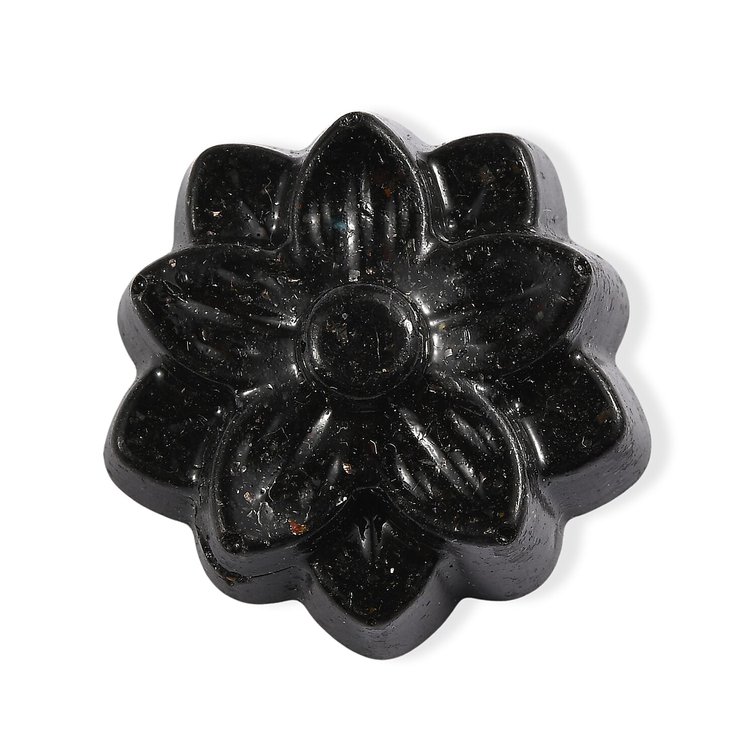 Silver Shungite Flower Carving 24.05 Ct.