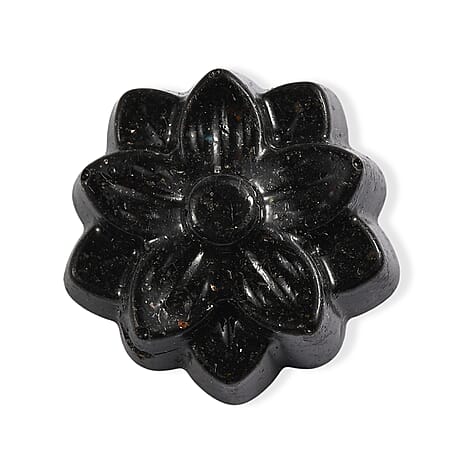 Silver Shungite Flower Carving 24.05 Ct.