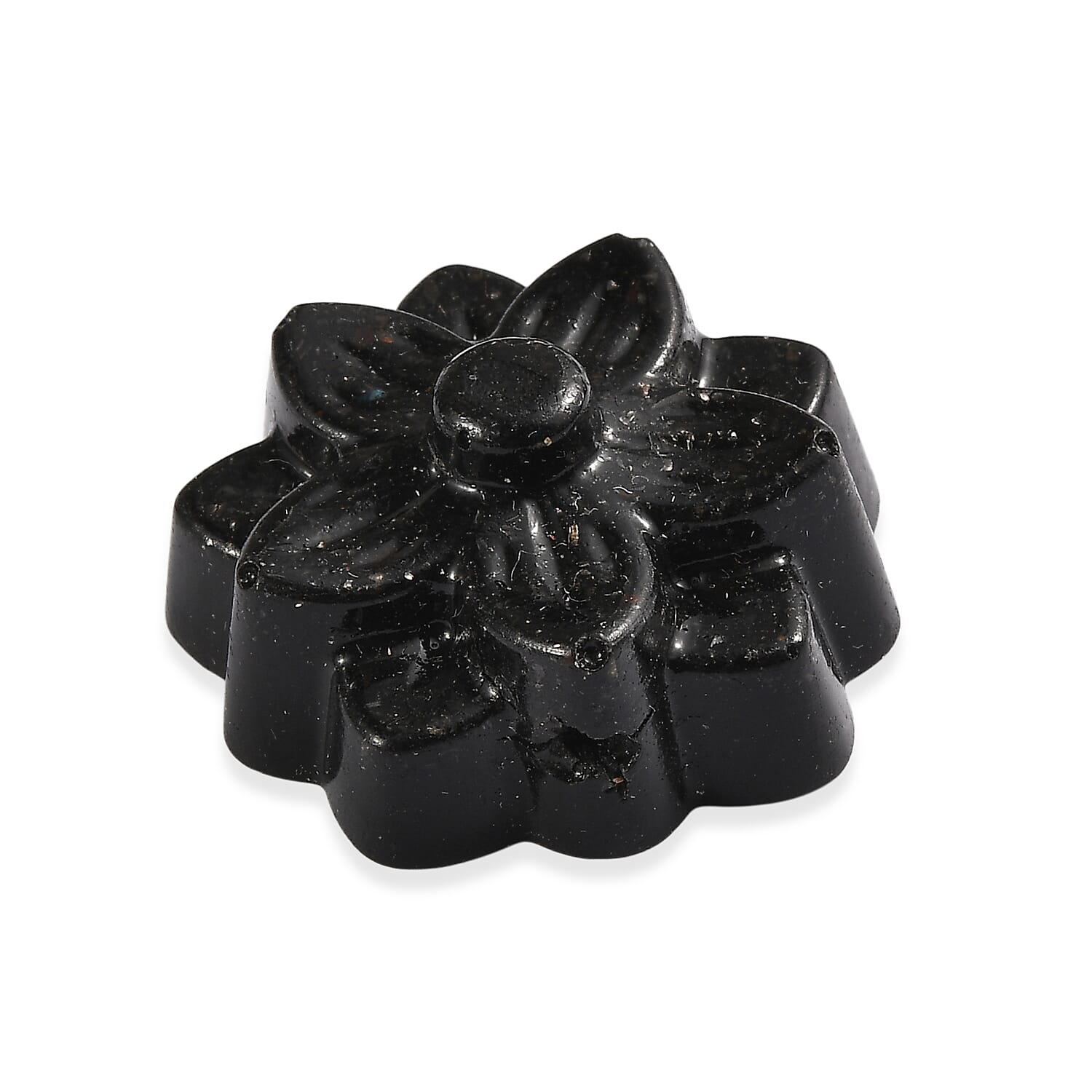 Silver Shungite Flower Carving 24.05 Ct.