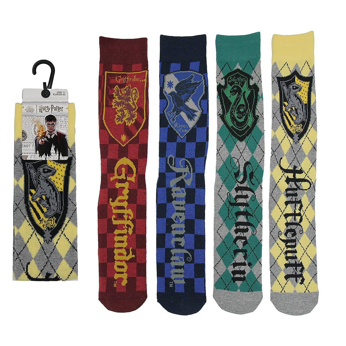 Harry Potter Slytherin Single Pair Socks (Size 6-11) - Yellow