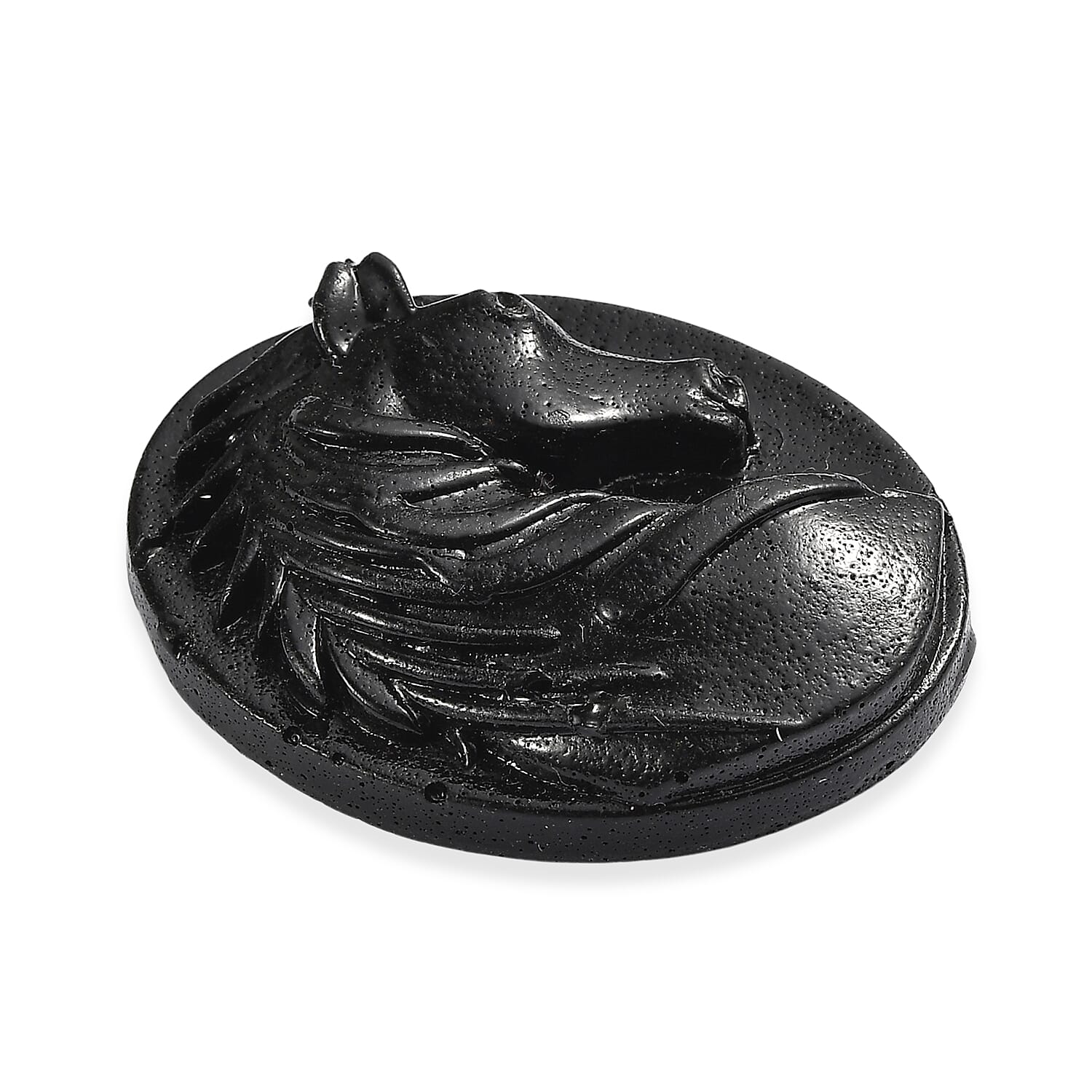 Silver Shungite Horse Carving 29.25 Ct.