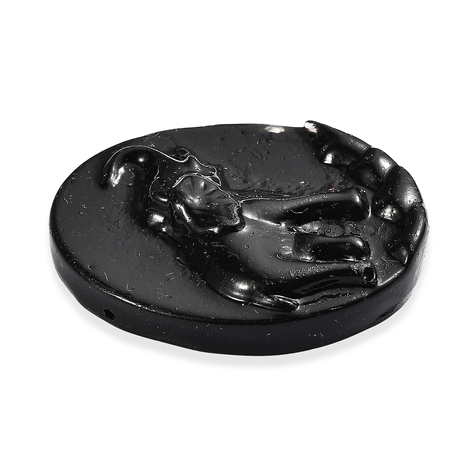 Silver Shungite Elephant Carving 24.59 Ct.