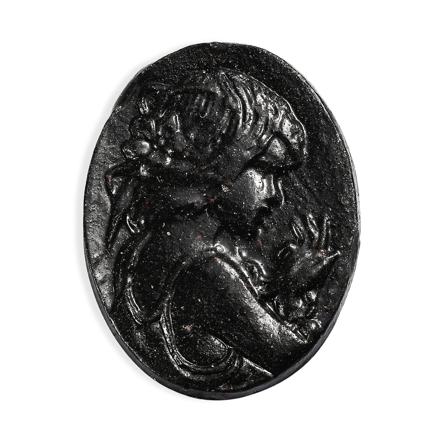 Silver Shungite Lady Carving 13.68 Ct.