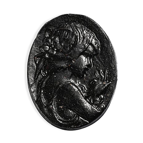 Silver Shungite Lady Carving 13.68 Ct.