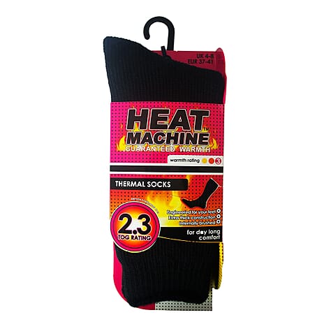 CLOSE OUT DEAL - Thermal Insulated Fleece Black Socks 2.3 Tog Rating