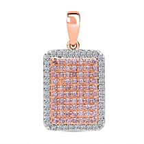 CloseOut Deal -  9K Rose Gold SGL Certified Natural Pink Diamond & White Diamond Pendant 0.51 Ct.