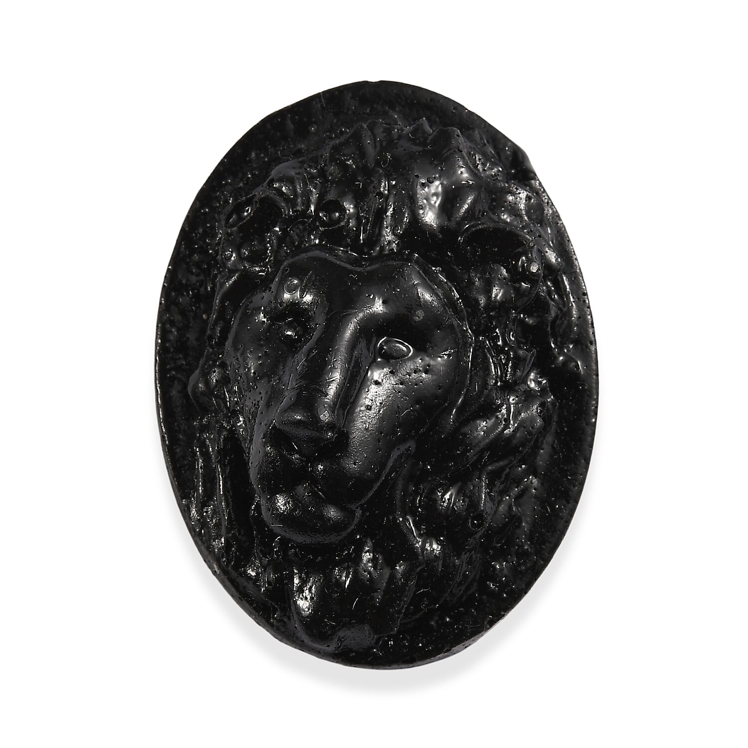 Silver Shungite Lion Carving 31.38 Ct.