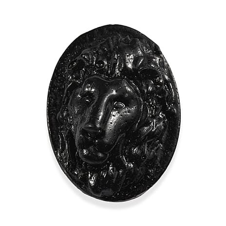 Silver Shungite Lion Carving 31.38 Ct.